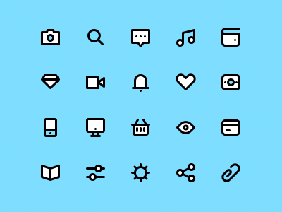 Free Icon Set freebie psd notifications diamond settings basket wallet money bar tab icons free