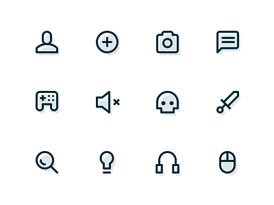 Ultra minimal icons.