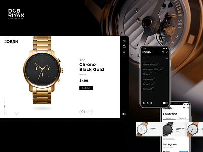 Watch Store Project animation black design ecommerce figma interface minimal store ui ux web website