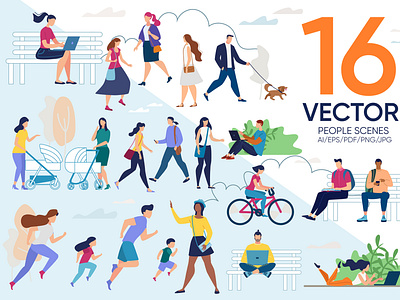 People Vector Scenes