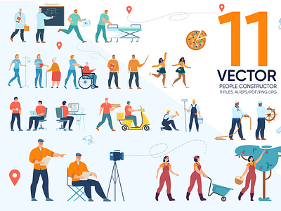 People Constructor Vector Scenes