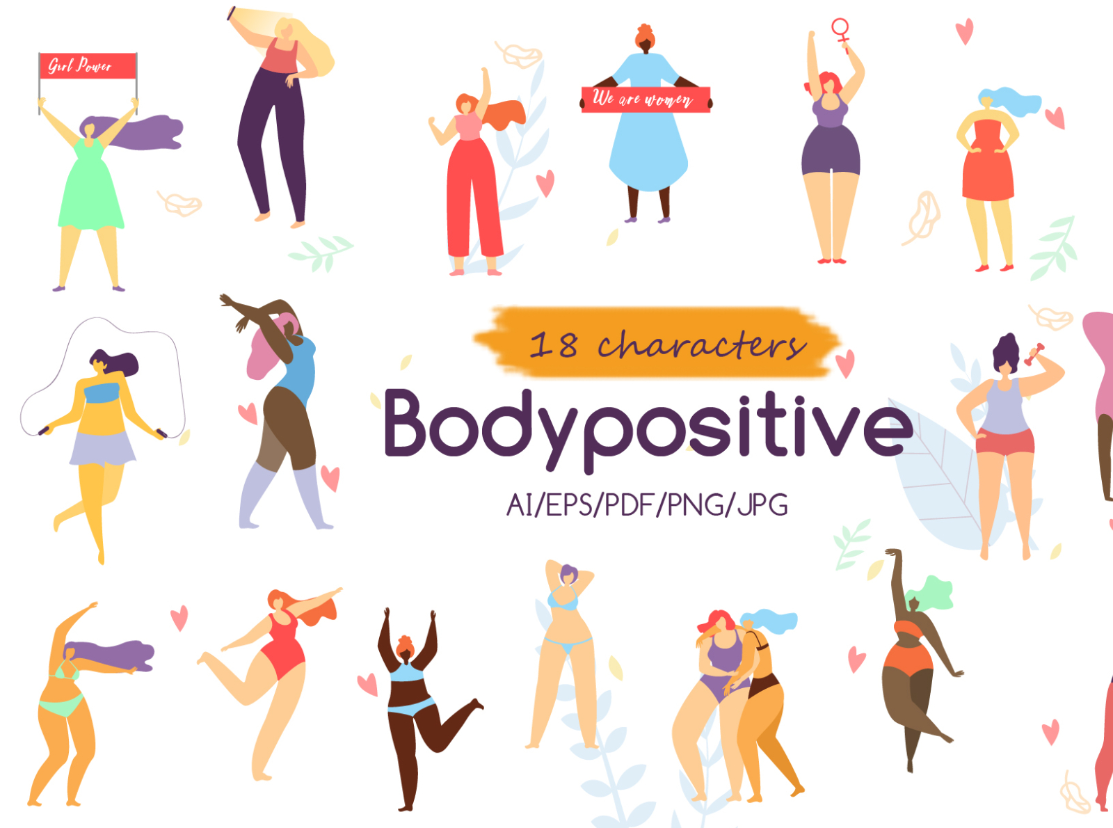 Body Positive Flat Collection by Tera Luiza on Dribbble