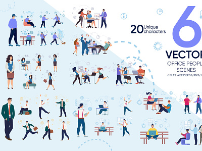 Office People Vector Scenes business businessman businessmen caucasian colleagues cooperation corporate group occupation office people person professional successful talking team teamwork work working young