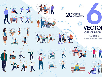 Office People Vector Scenes