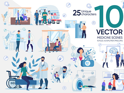 Medicine Vector Scenes