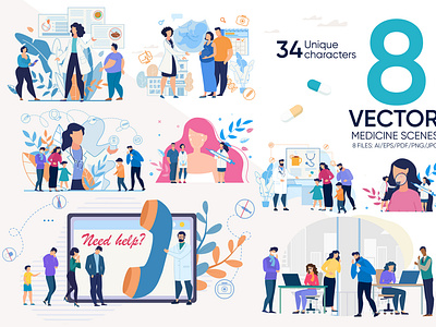 Medicine Vector Scenes