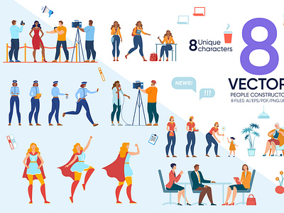 People Constructor Vector Scenes