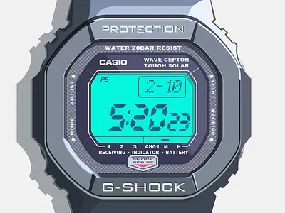 G-SHOCK comic 5600 casio comic flat g shock illustration monkkkey photoshop ps