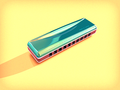 Harmonica Illustration 