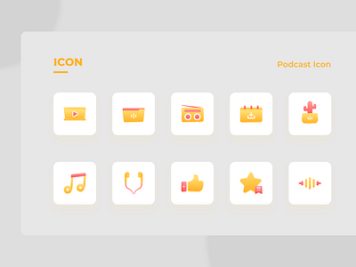 Podcast Icon Set