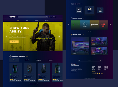 Game Plus Store Web Design design game game store illustration vector web designer website