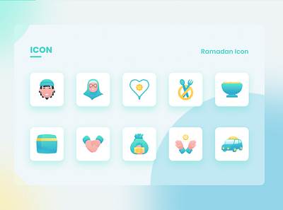 Ramadan Icons Set app design flat freelance designer icons iconset illustration muslim ramadan ramadan kareem ramadan mubarak vector website