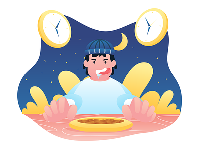 Iftar Time Illustration flat freelance designer iftar illustration ramadan ramadan kareem ui vector website