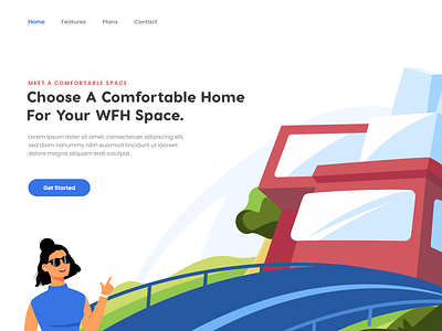 Home Work - Work Space Hero Landing Page