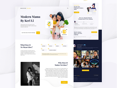 Modern Mama - Landing Page Redesign design freelance designer landing page mobile apps modern mama ui ui designer uiux user interface design web designer website