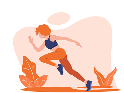 Running! animation design flat illustration ui vector