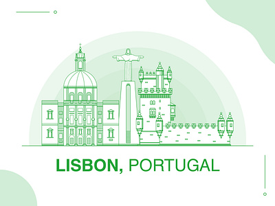 Lisbon City animation app design flat icon illustration illustrator ui vector website