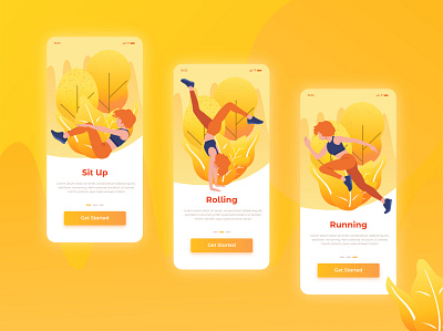 Sports App app design flat icon illustration illustrator ui vector web website