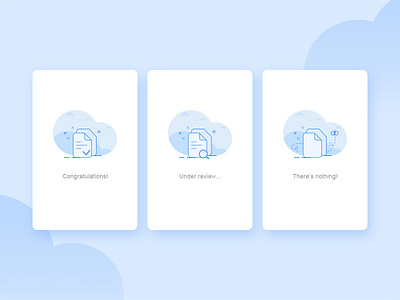 Empty Pages app blue clean design empty state financial illustration state ui white