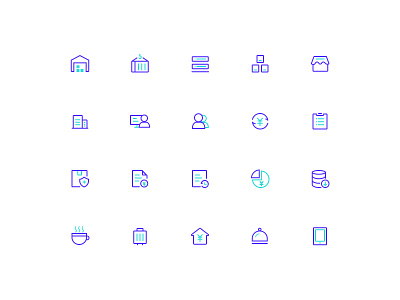 Supply chain icons