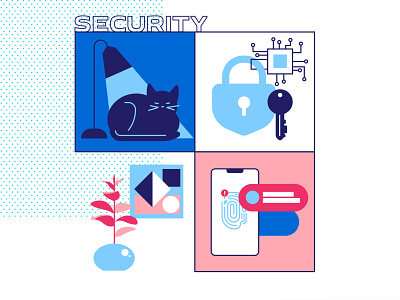 Security illustration security web illustration