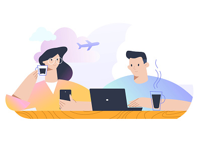 From various devices flat illustration web illustration