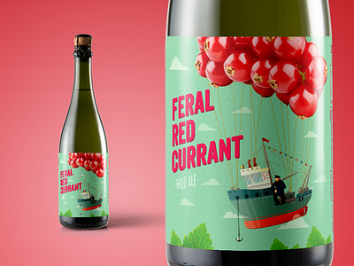 Feral Red Currant ale balloon beer berries boat bottle clouds craft craftbeer currant sailor ship