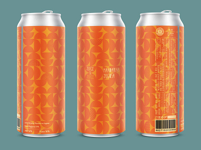 Mandarina Jugosa beer can craft beer fruit illustration juice mandarin package pattern