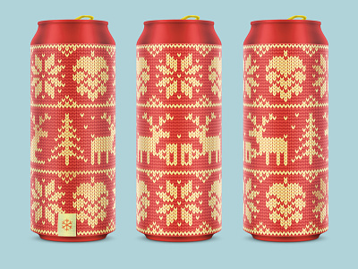 winter hop alcohol beer can deer hop knit package sweater winter xmas