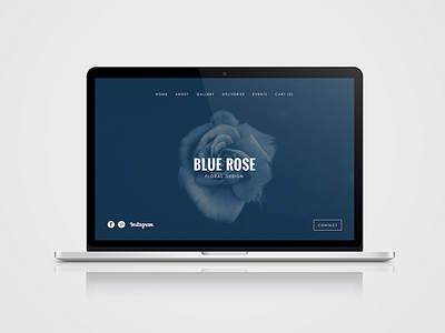 Custom Web Design blue dark ecommerce flower homepage landing page minimal web web design website