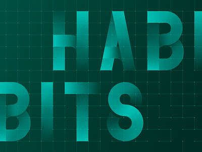Habits Sermon Series bitmap church design gradient logomark type