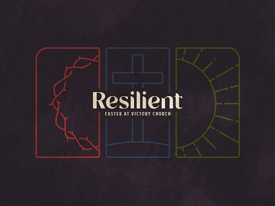 Resilient Sermon Art church design church marketing cross event branding