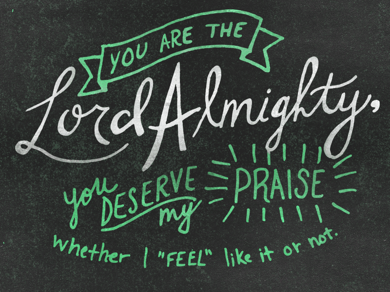Lord Almighty hand drawn lettering praise prayer type worship
