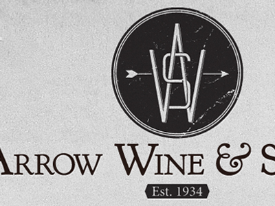 Arrow Wine & Spirits Logo 2 by Mackenzie Graves on Dribbble