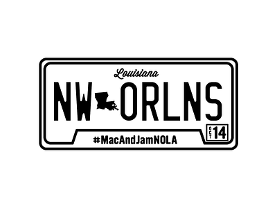 NOLA license louisiana new orleans october plate road trip