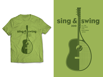 Sing & Swing Shirt 2019 band concert guitar music racket swag tennis