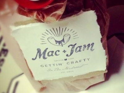 Mac & Jam Logo in Action brand craft handmade icon illustration logo mark midwest ohio packaging stamp