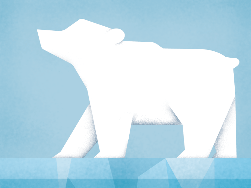 Polar Bear bear geometric iceberg illustration polar shapes