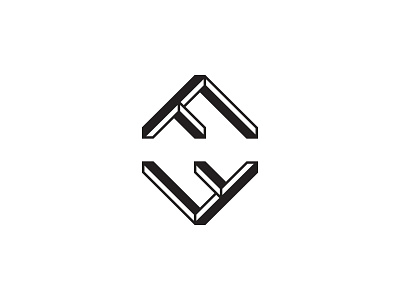Felsen f geometric icon letter logo mark minimal symbol