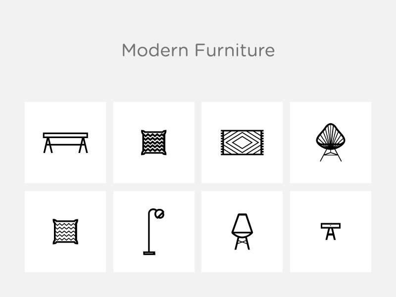 Modern Furniture icons noun project furniture home designer office decor