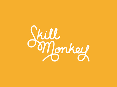 Skillmonkey brand calligraphy lettering logo type typography