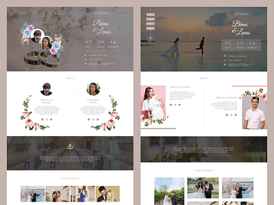 Wedding Invitation Website design ui