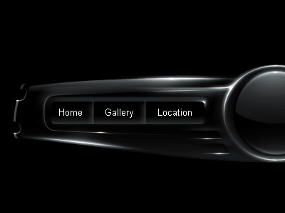 Futuristic Navigation Bar black futuristic glossy gui interface metal orb