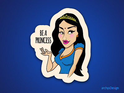 Be A Princess beautiful character cute girl grandmother lovely mother princess sister vector wife women