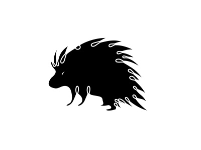 Black Porcupine animal black icon porcupine