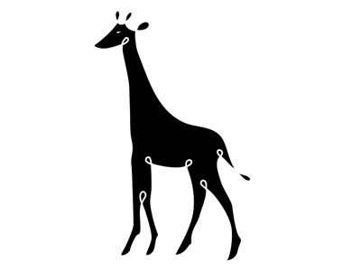 Black Giraffe animal black giraffe icon