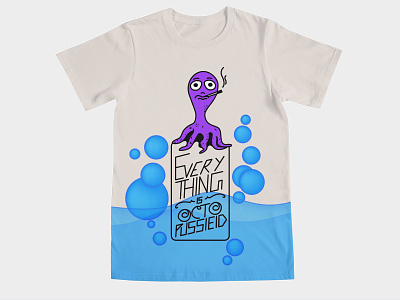 Everything Is Octopussied artist shop cool drowning everything ocean octopus octopussied play off smoking threadless water