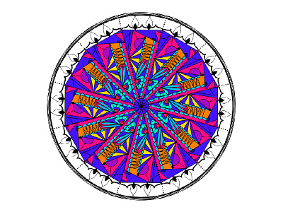 Kaleido rangoli colorful kaleidoscope rangoli vector