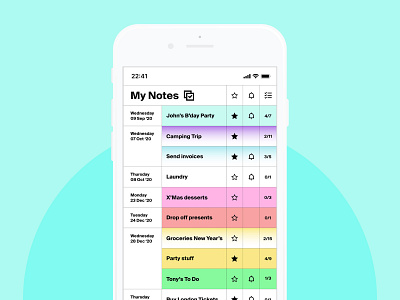 My Notes Native App artwork branding calendar clean ui design graphic design inspiration interface minimal minimalism minimalist mobile native app notes typography ui ui ux ux ux design vector