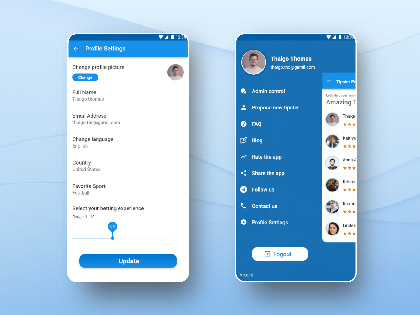 Dribbble User Profile Setting And Side Menu Nav Png By Muhammad Rayyan